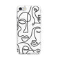 Continuous Abstract Face iPhone 7 Bumper Case on Silver iPhone