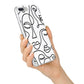 Continuous Abstract Face iPhone 7 Plus Bumper Case on Silver iPhone Alternative Image