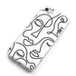 Continuous Abstract Face iPhone 8 Bumper Case on Silver iPhone Alternative Image