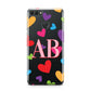 Contrast Initials Heart Print Huawei Y9 2018