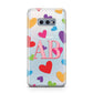 Contrast Initials Heart Print Samsung Galaxy S10E Case