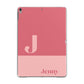 Contrast Personalised Pink Apple iPad Grey Case