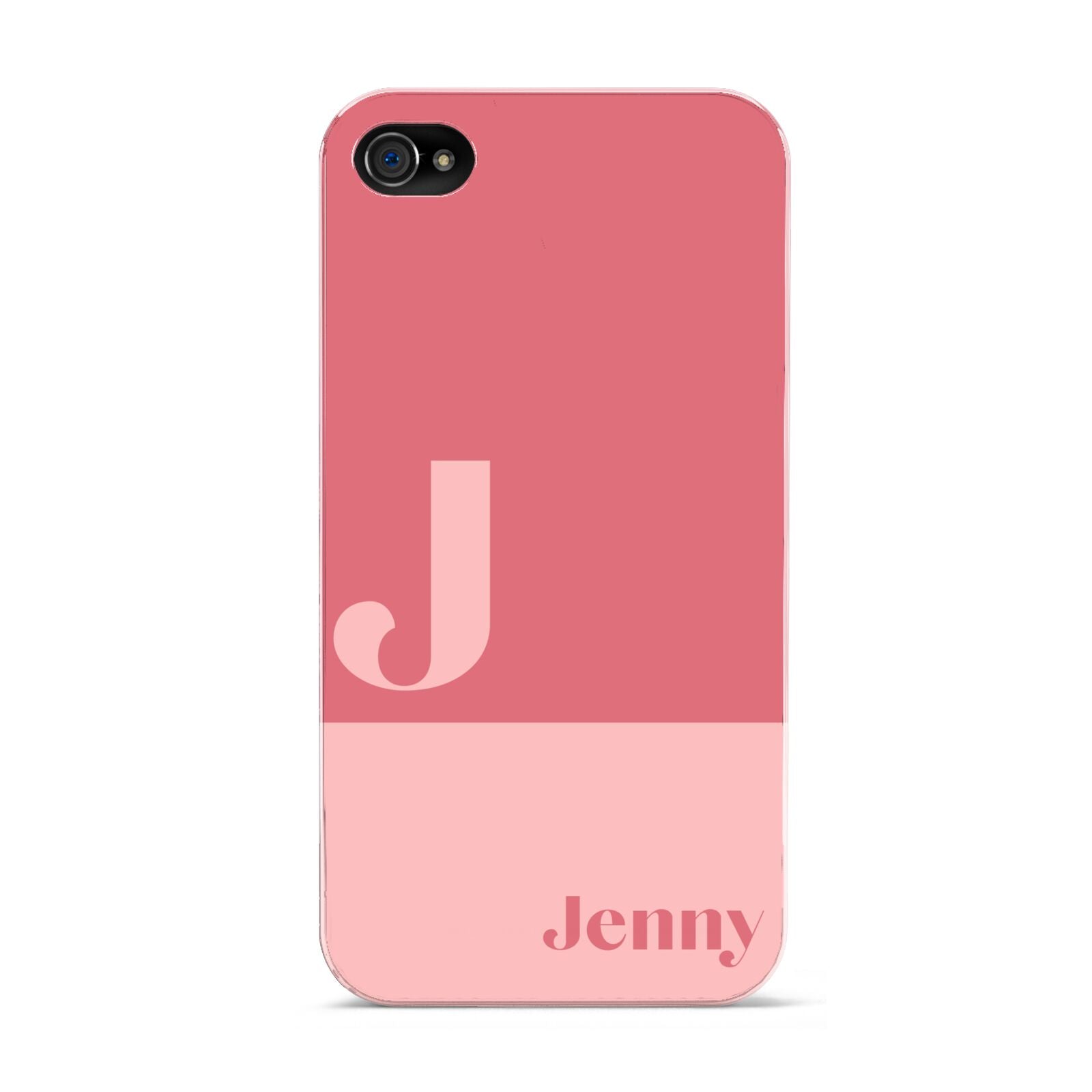 Contrast Personalised Pink Apple iPhone 4s Case