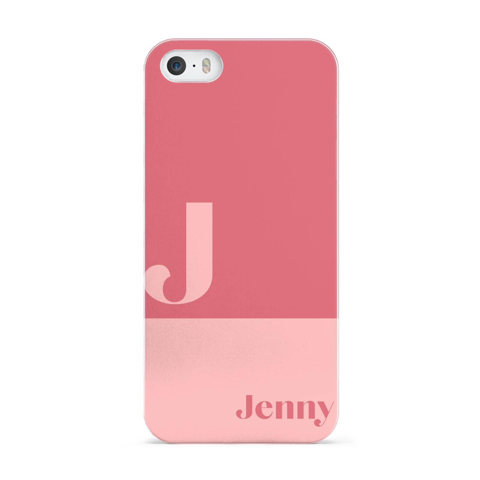 Contrast Personalised Pink Apple iPhone 5 Case