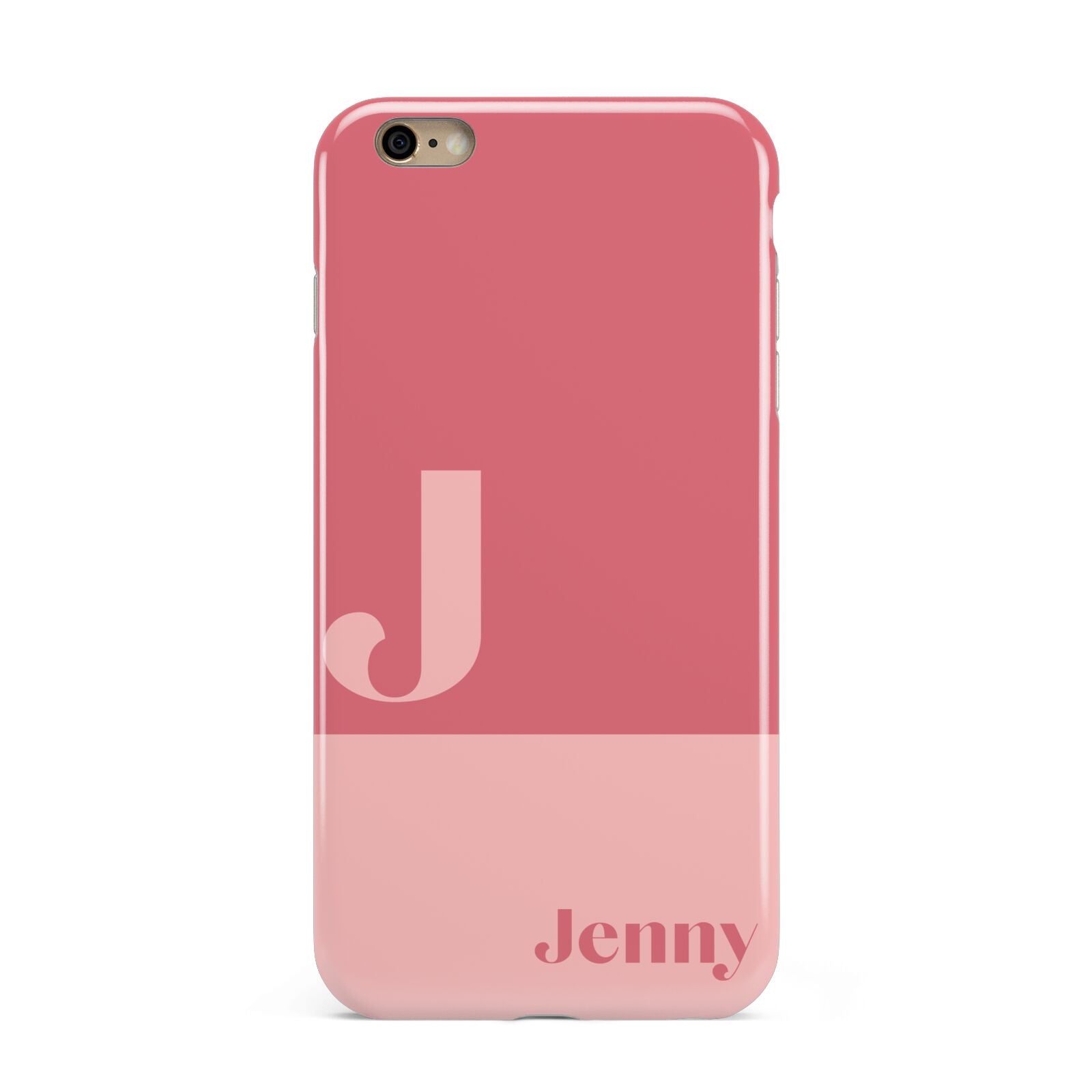Contrast Personalised Pink Apple iPhone 6 Plus 3D Tough Case