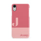 Contrast Personalised Pink Apple iPhone XR White 3D Snap Case