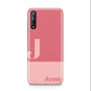 Contrast Personalised Pink Huawei Enjoy 10s Phone Case