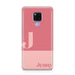 Contrast Personalised Pink Huawei Mate 20X Phone Case