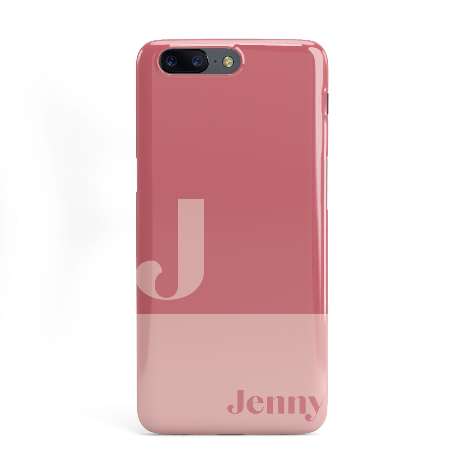 Contrast Personalised Pink OnePlus Case