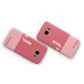 Contrast Personalised Pink Samsung Galaxy Case Flat Overview