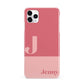 Contrast Personalised Pink iPhone 11 Pro Max 3D Snap Case