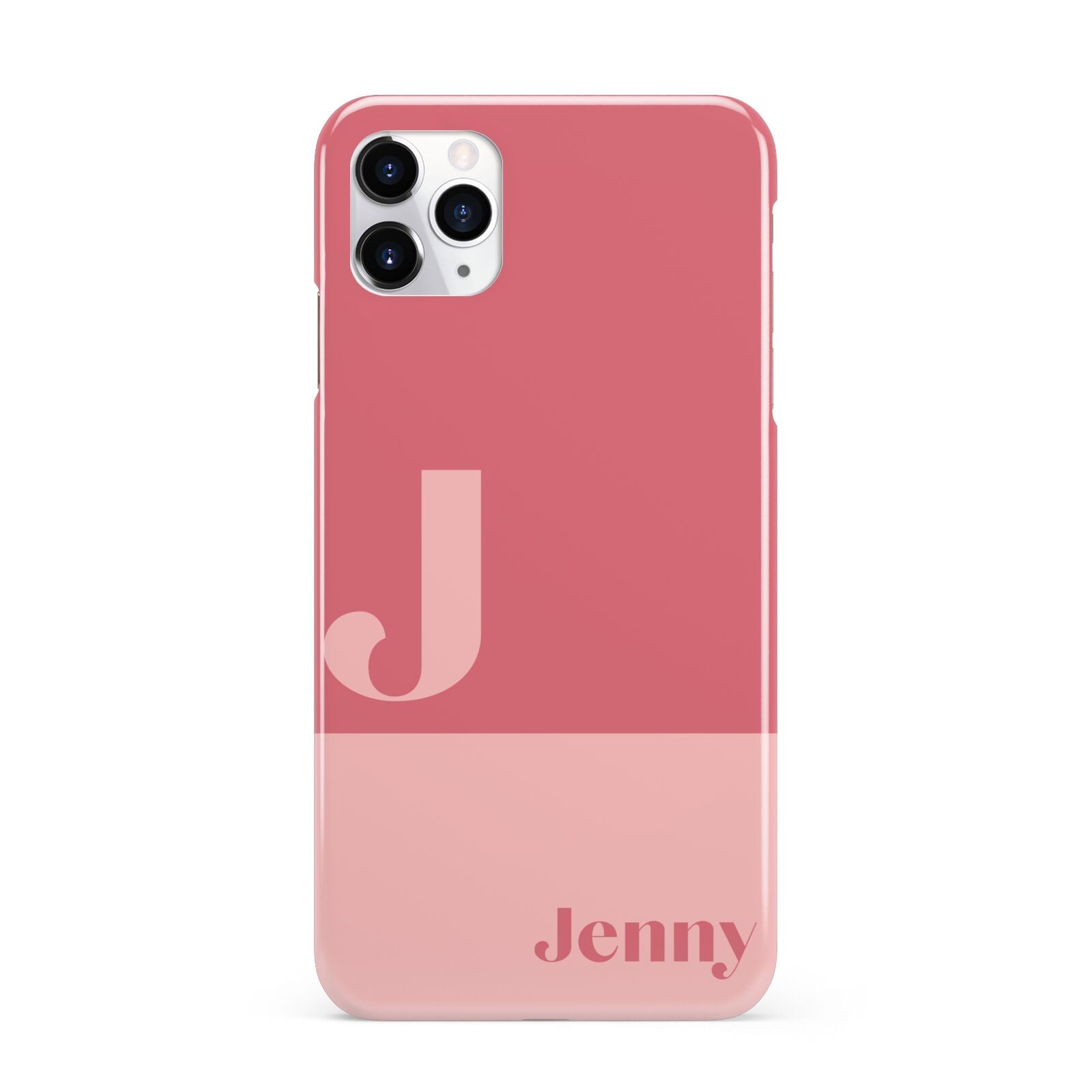 Contrast Personalised Pink iPhone 11 Pro Max 3D Snap Case