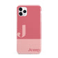 Contrast Personalised Pink iPhone 11 Pro Max 3D Tough Case