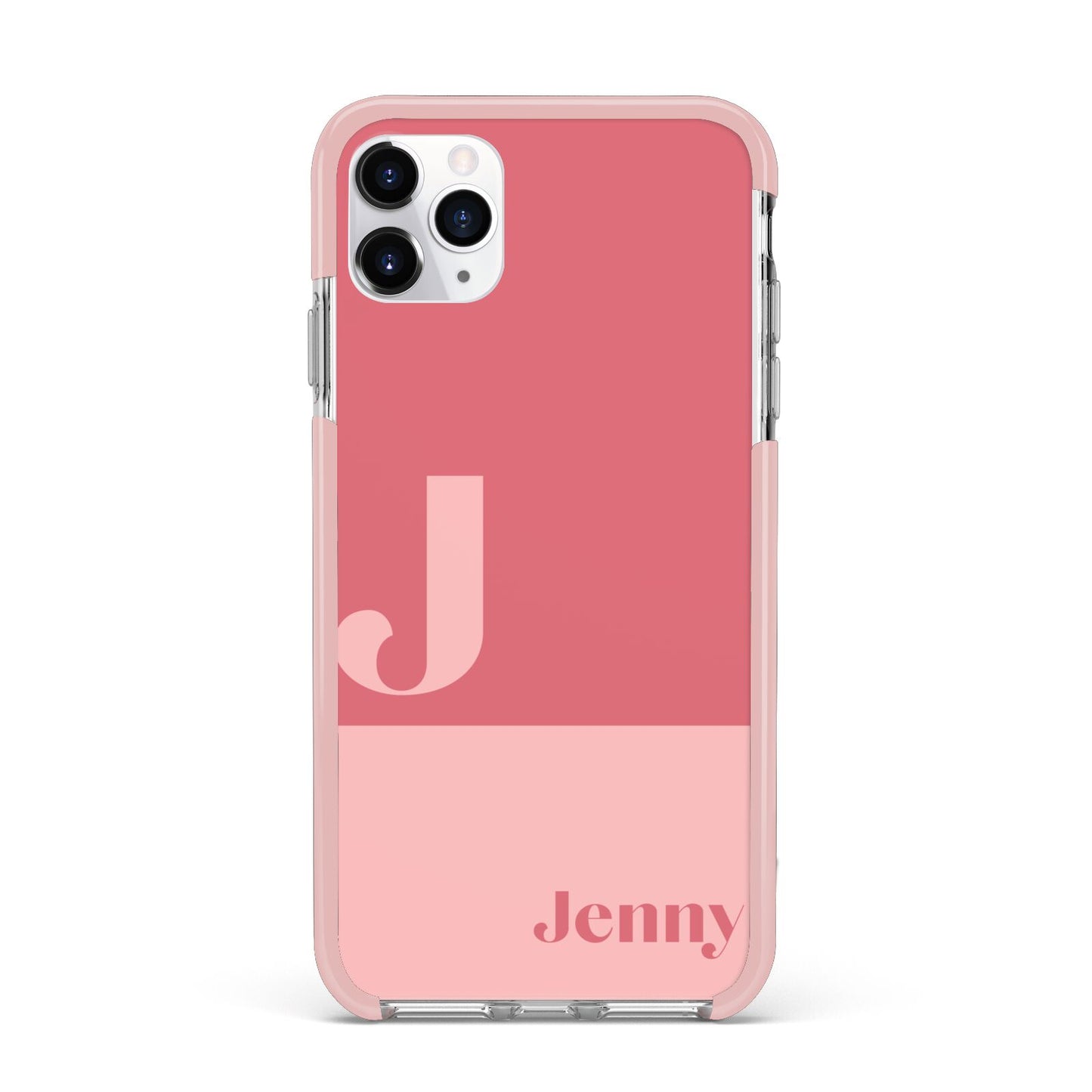 Contrast Personalised Pink iPhone 11 Pro Max Impact Pink Edge Case