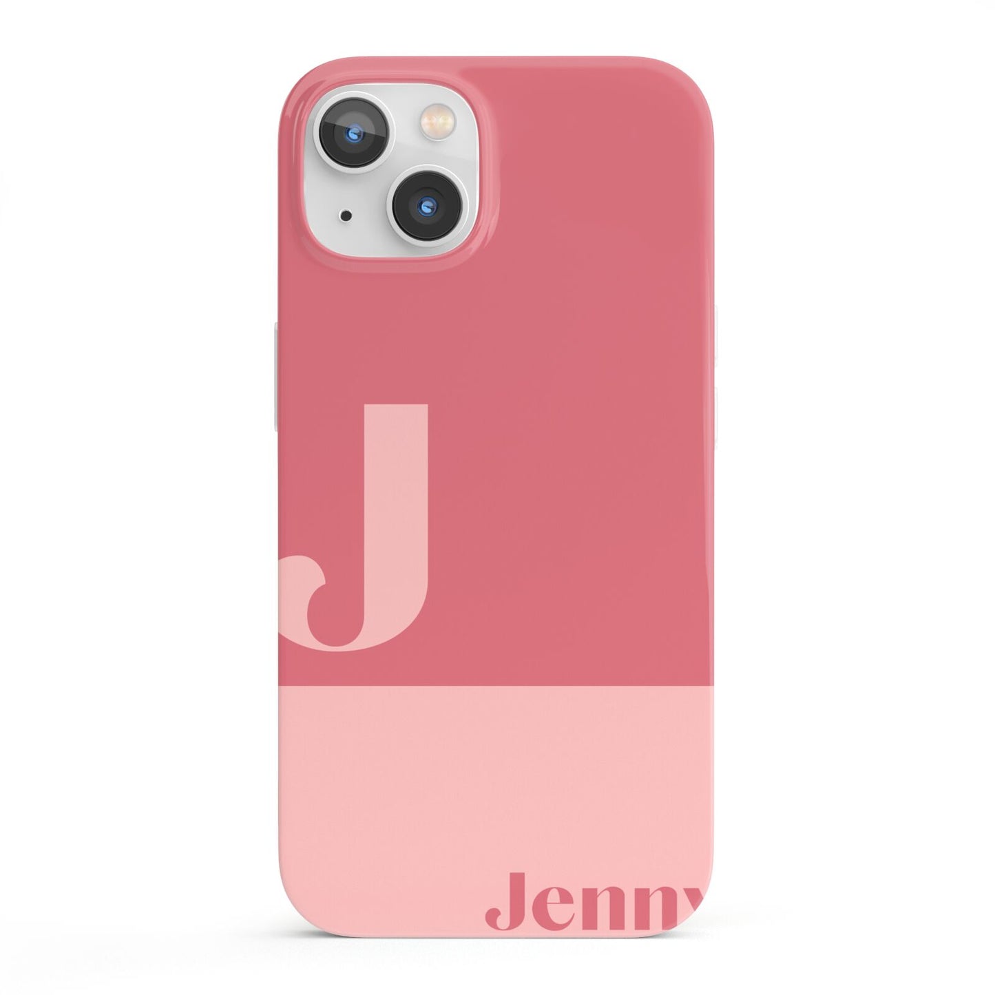 Contrast Personalised Pink iPhone 13 Full Wrap 3D Snap Case