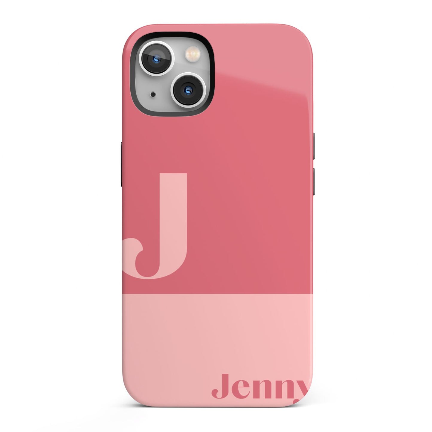 Contrast Personalised Pink iPhone 13 Full Wrap 3D Tough Case