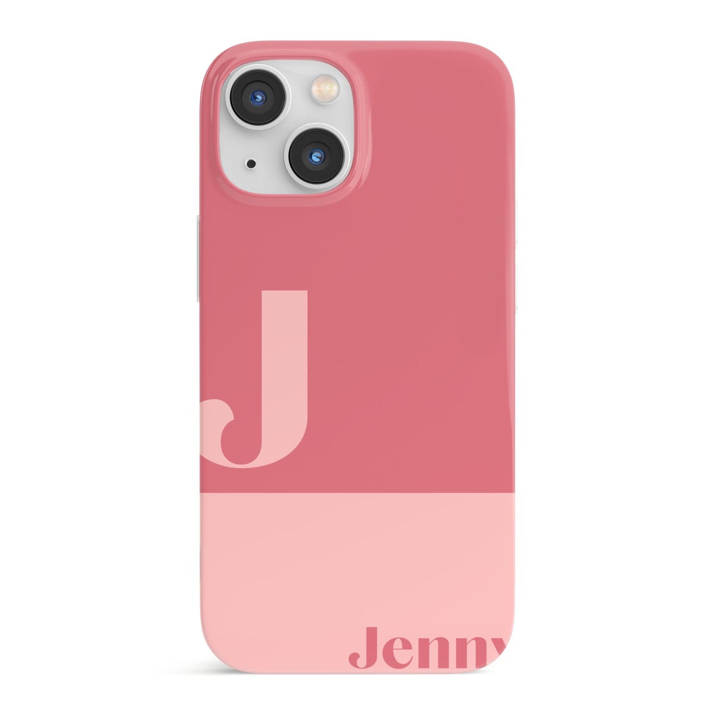 Contrast Personalised Pink iPhone 13 Mini Full Wrap 3D Snap Case