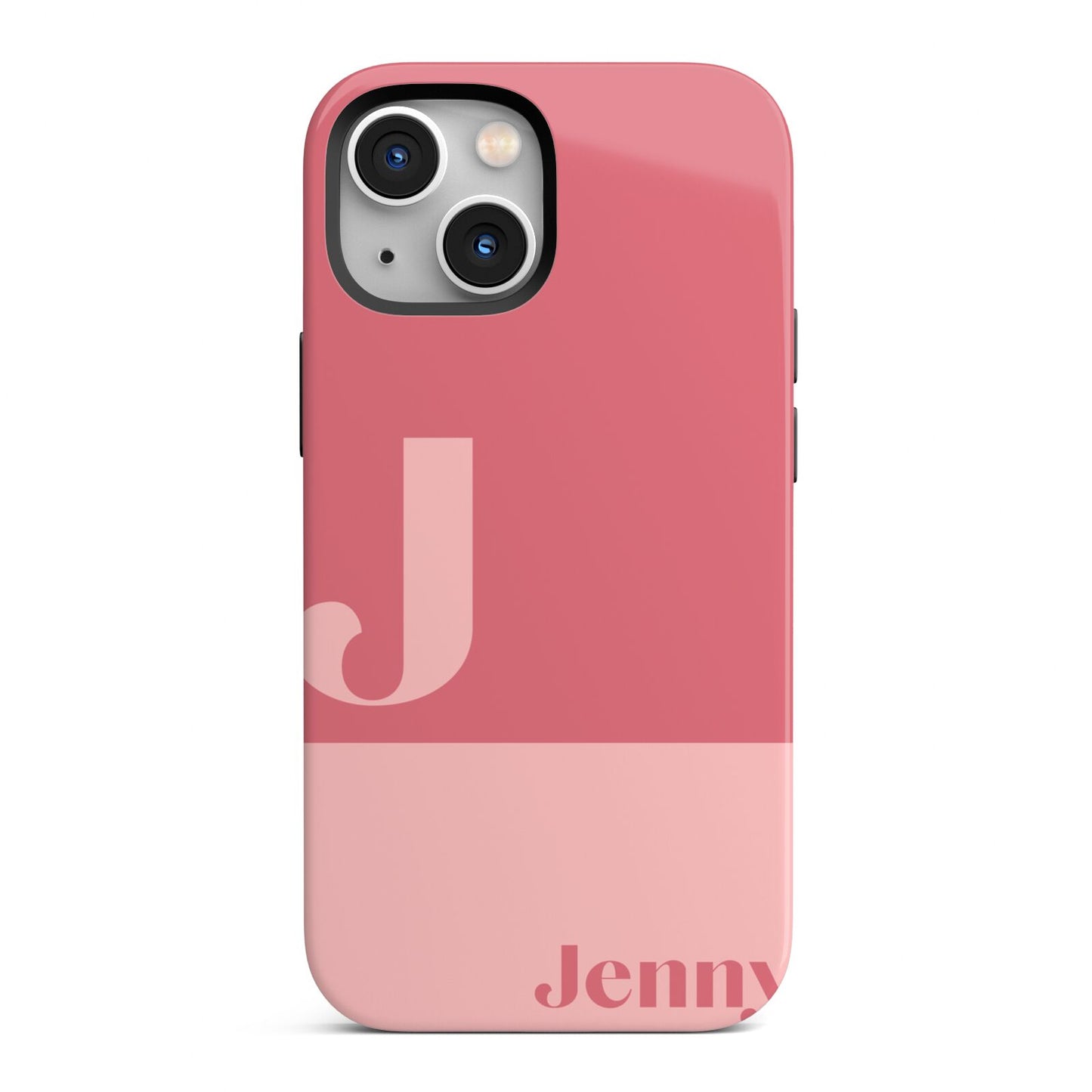 Contrast Personalised Pink iPhone 13 Mini Full Wrap 3D Tough Case
