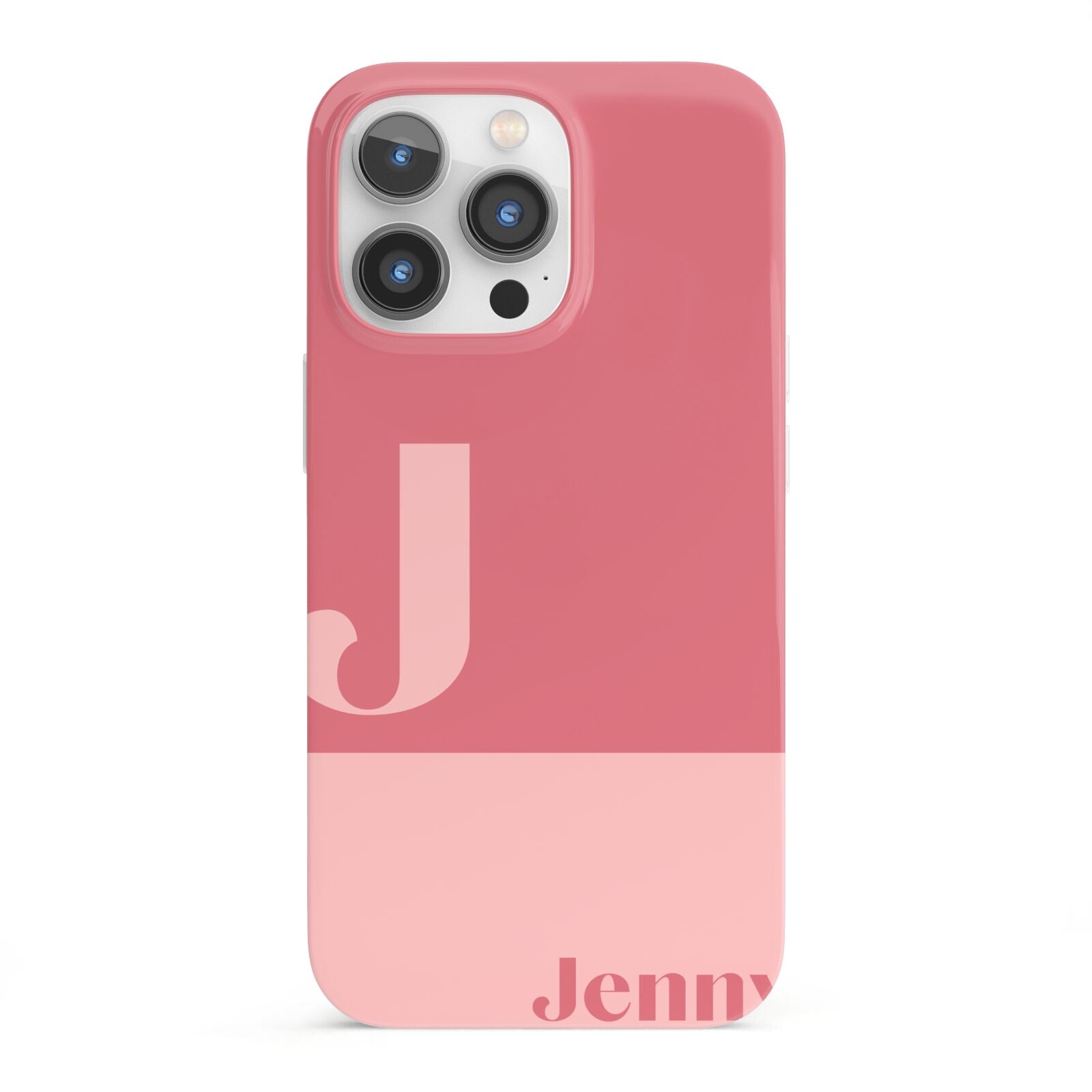 Contrast Personalised Pink iPhone 13 Pro Full Wrap 3D Snap Case