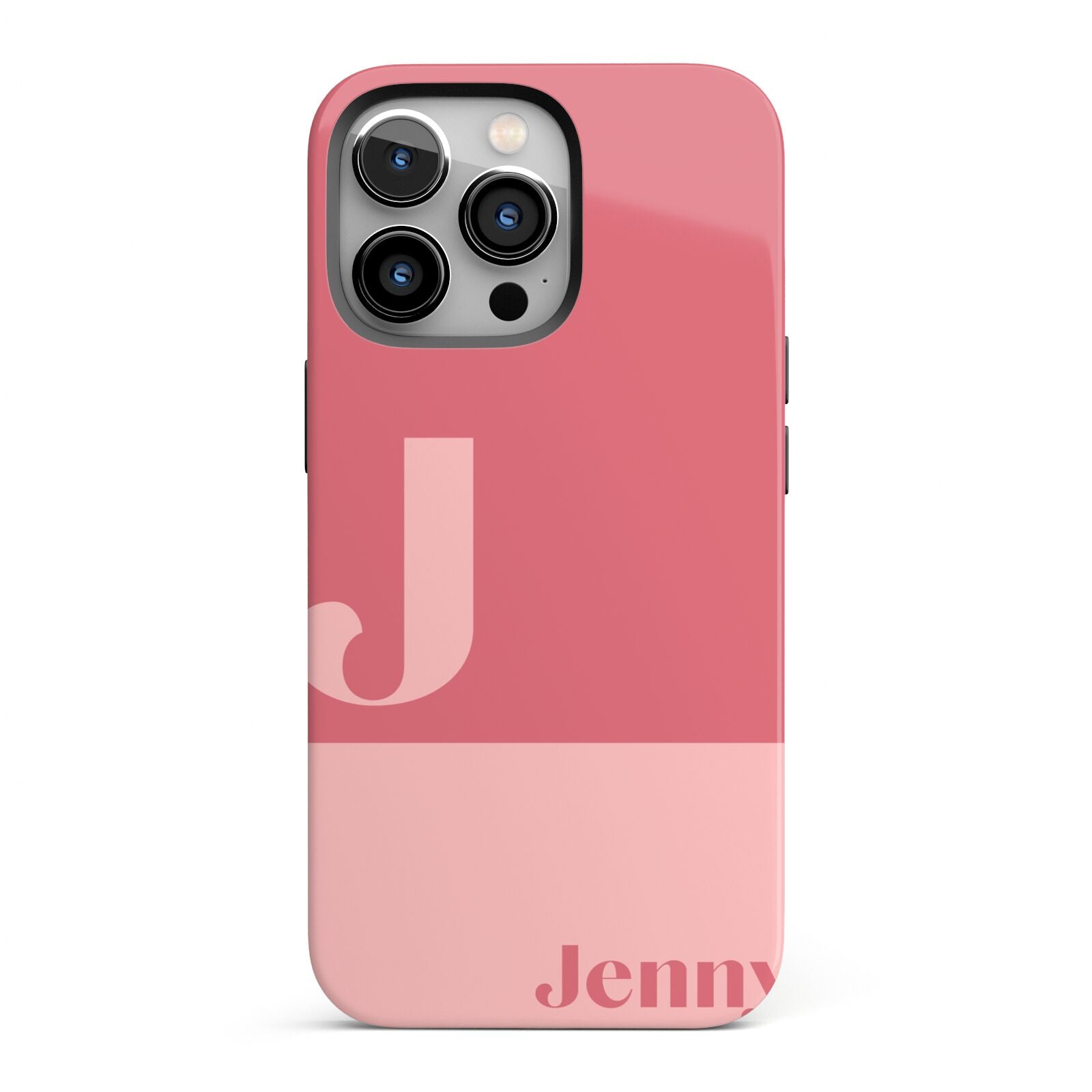 Contrast Personalised Pink iPhone 13 Pro Full Wrap 3D Tough Case