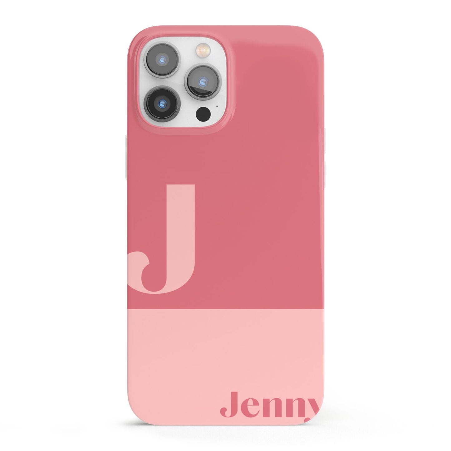 Contrast Personalised Pink iPhone 13 Pro Max Full Wrap 3D Snap Case