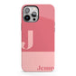 Contrast Personalised Pink iPhone 13 Pro Max Full Wrap 3D Tough Case