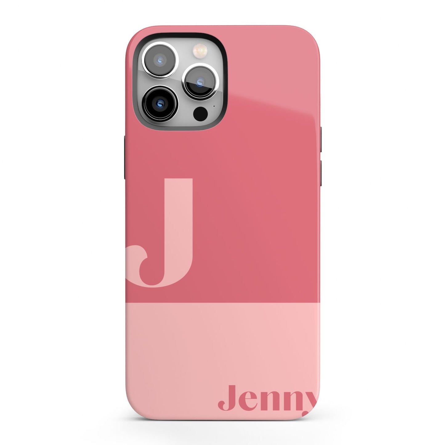 Contrast Personalised Pink iPhone 13 Pro Max Full Wrap 3D Tough Case