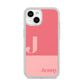 Contrast Personalised Pink iPhone 14 Glitter Tough Case Starlight