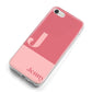 Contrast Personalised Pink iPhone 8 Bumper Case on Silver iPhone Alternative Image
