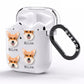 Corgi Icon with Name AirPods Clear Case Side Image