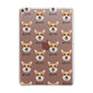 Corgi Icon with Name Apple iPad Rose Gold Case