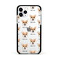 Corgi Icon with Name Apple iPhone 11 Pro in Silver with Black Impact Case