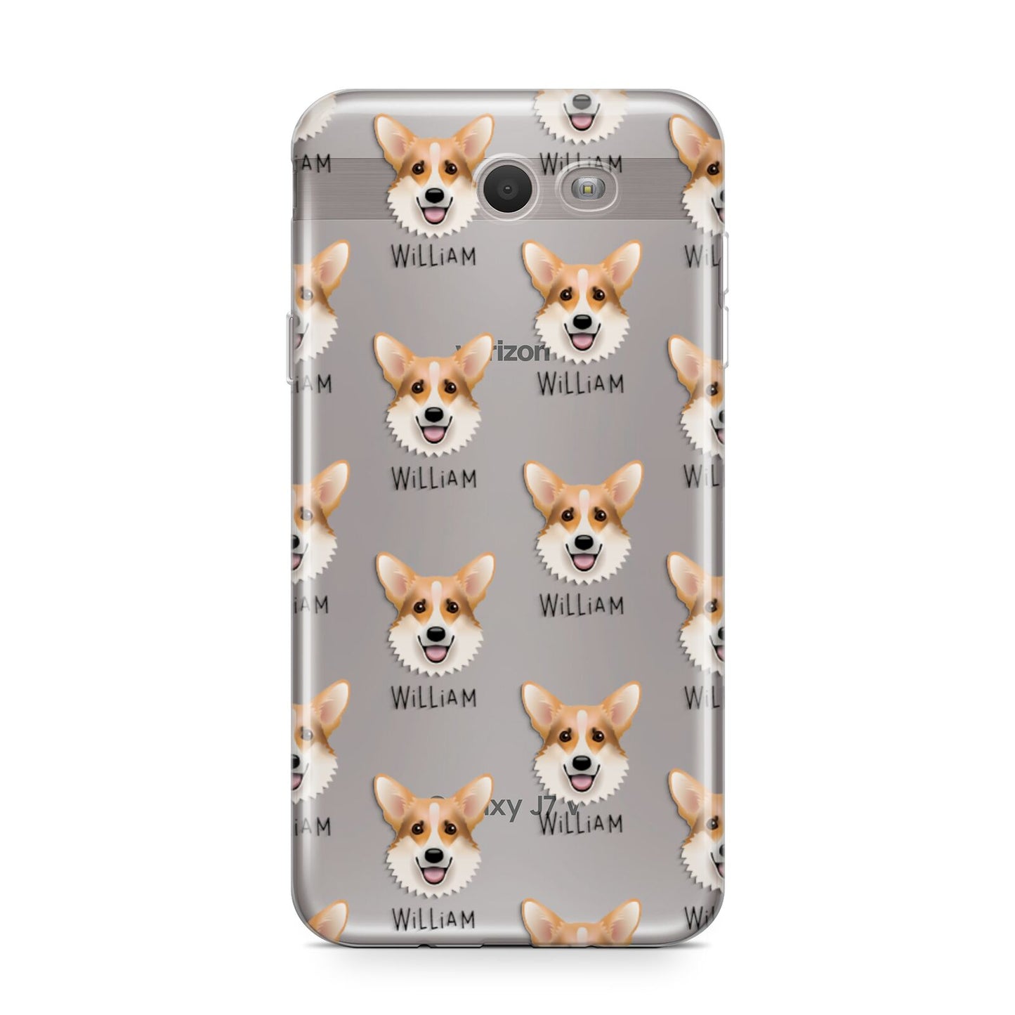 Corgi Icon with Name Samsung Galaxy J7 2017 Case