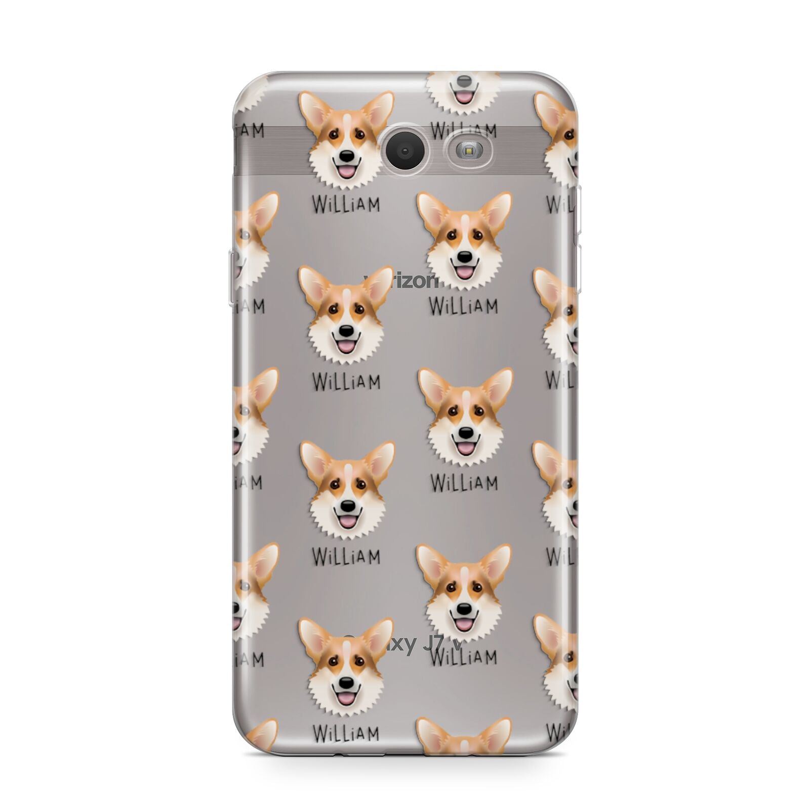 Corgi Icon with Name Samsung Galaxy J7 2017 Case