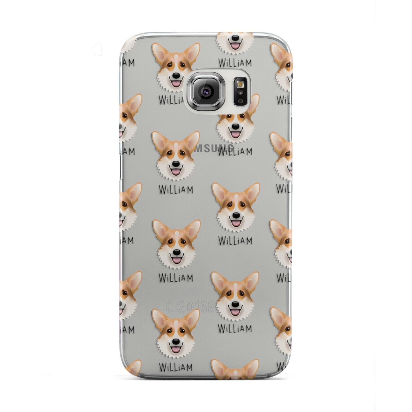 Corgi Icon with Name Samsung Galaxy S6 Edge Case