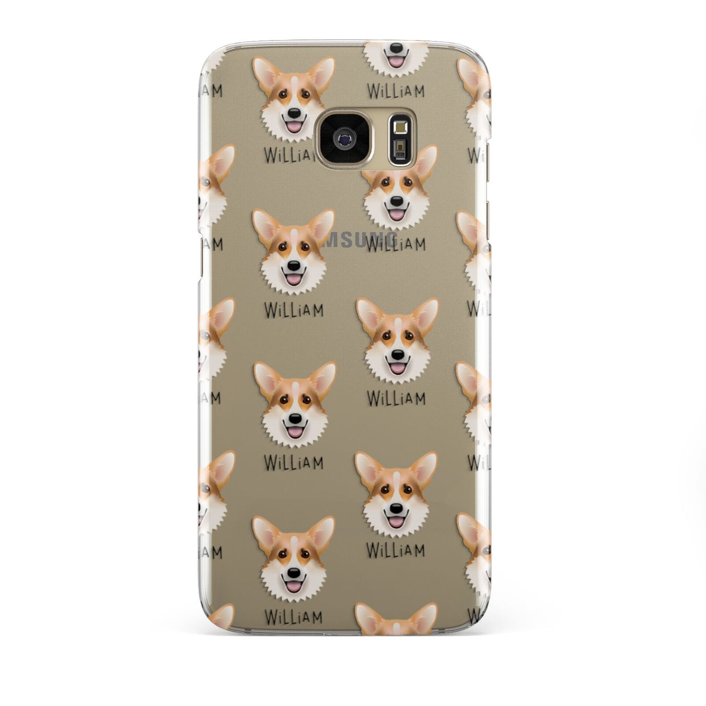 Corgi Icon with Name Samsung Galaxy S7 Edge Case