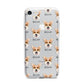 Corgi Icon with Name iPhone 7 Bumper Case on Silver iPhone