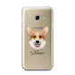 Corgi Personalised Samsung Galaxy A3 2017 Case on gold phone