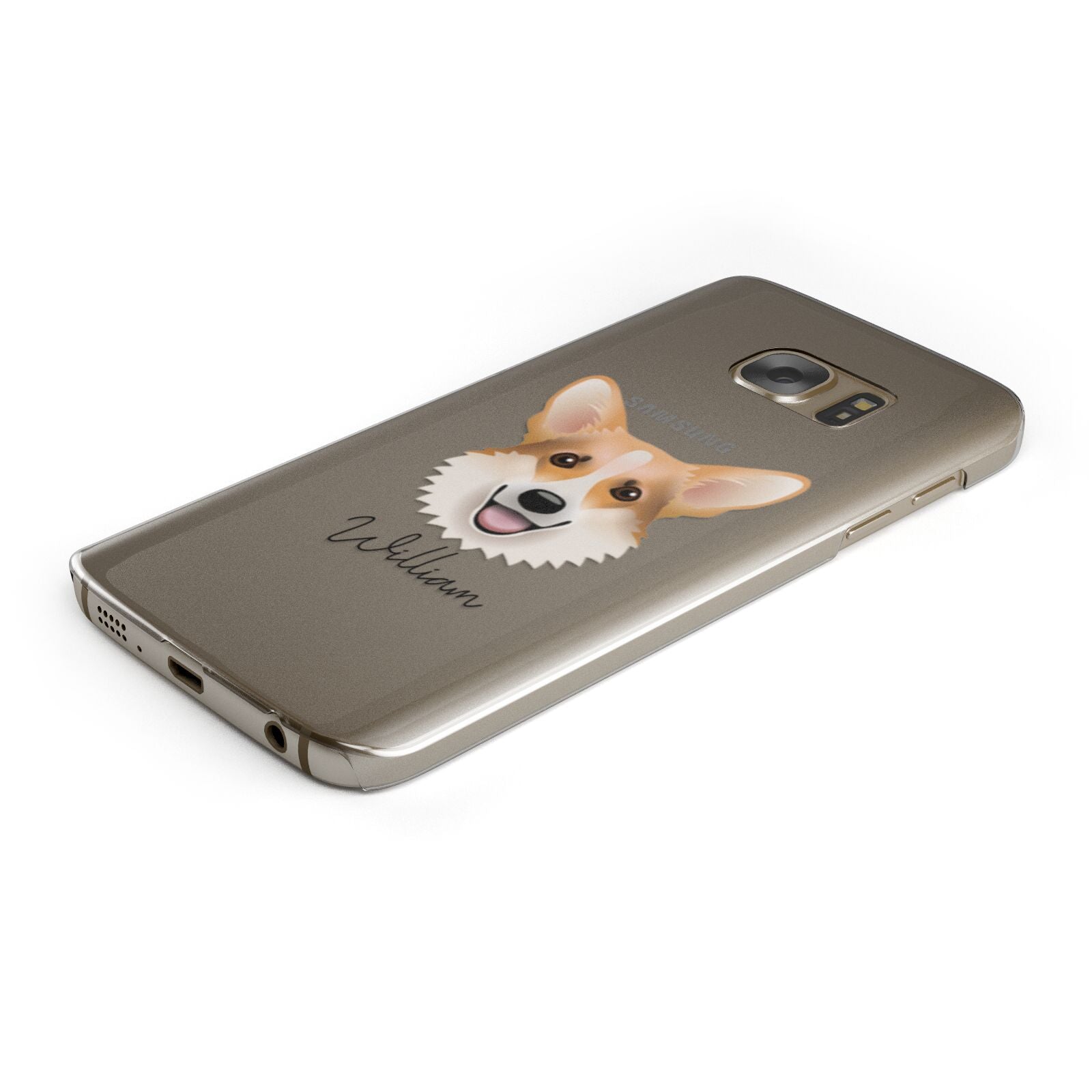 Corgi Personalised Samsung Galaxy Case Bottom Cutout