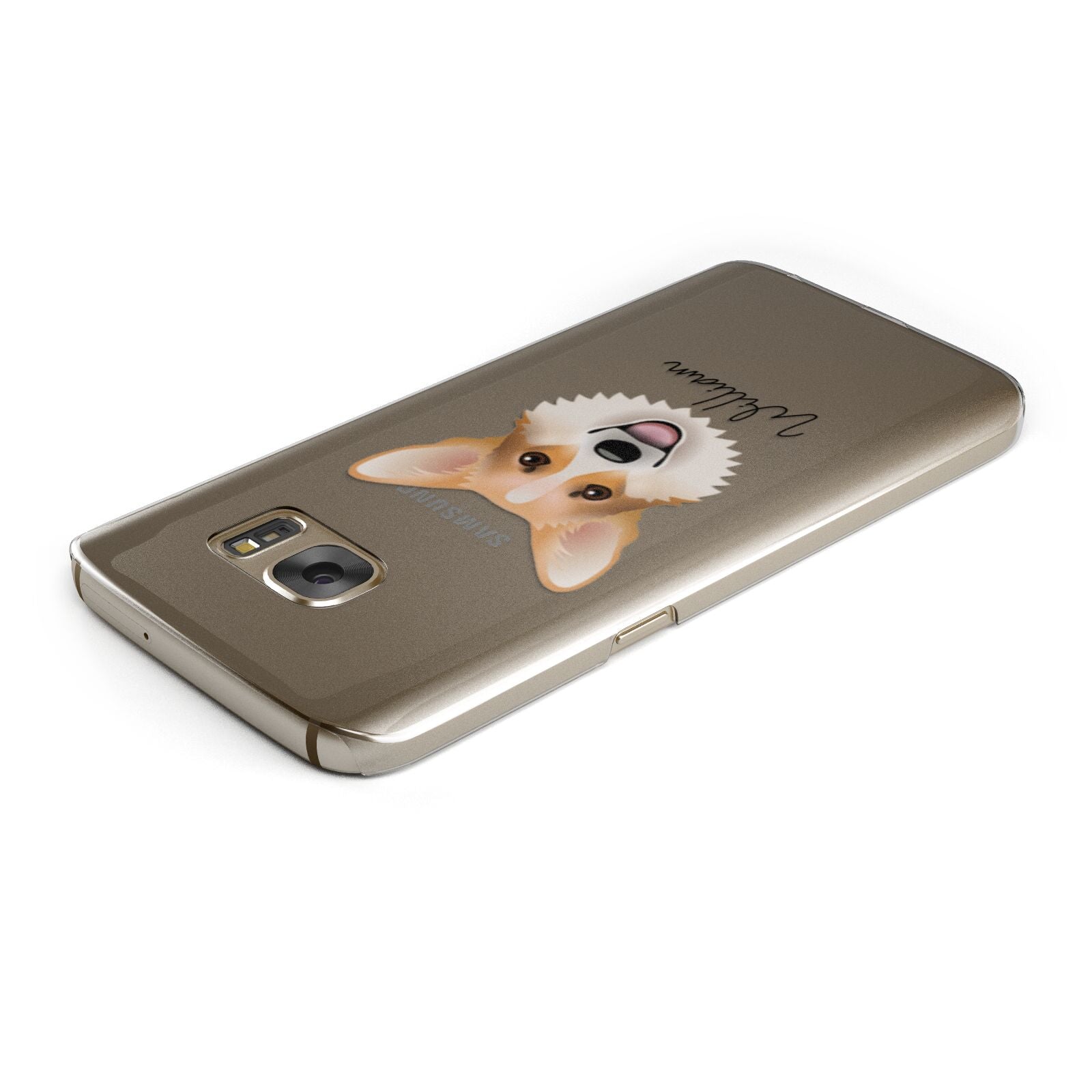 Corgi Personalised Samsung Galaxy Case Top Cutout