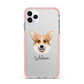 Corgi Personalised iPhone 11 Pro Max Impact Pink Edge Case
