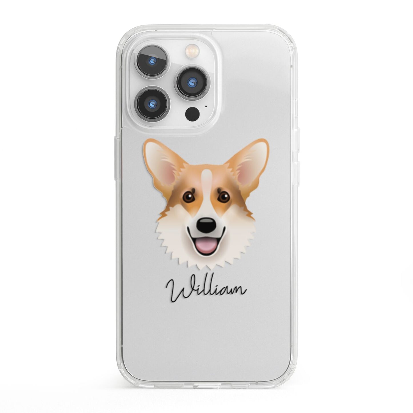 Corgi Personalised iPhone 13 Pro Clear Bumper Case