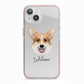Corgi Personalised iPhone 13 TPU Impact Case with Pink Edges