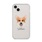 Corgi Personalised iPhone 14 Plus Clear Tough Case Starlight