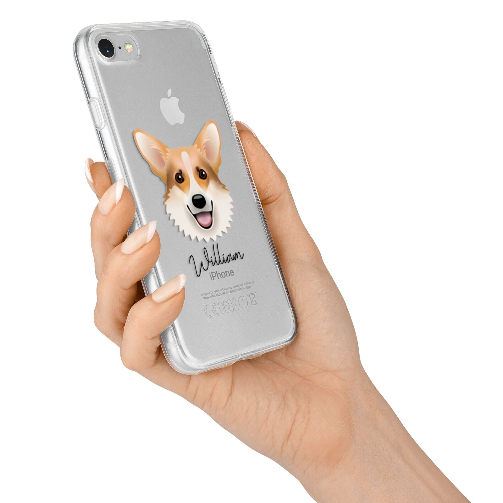 Corgi Personalised iPhone 7 Bumper Case on Silver iPhone Alternative Image