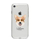 Corgi Personalised iPhone 8 Bumper Case on Silver iPhone