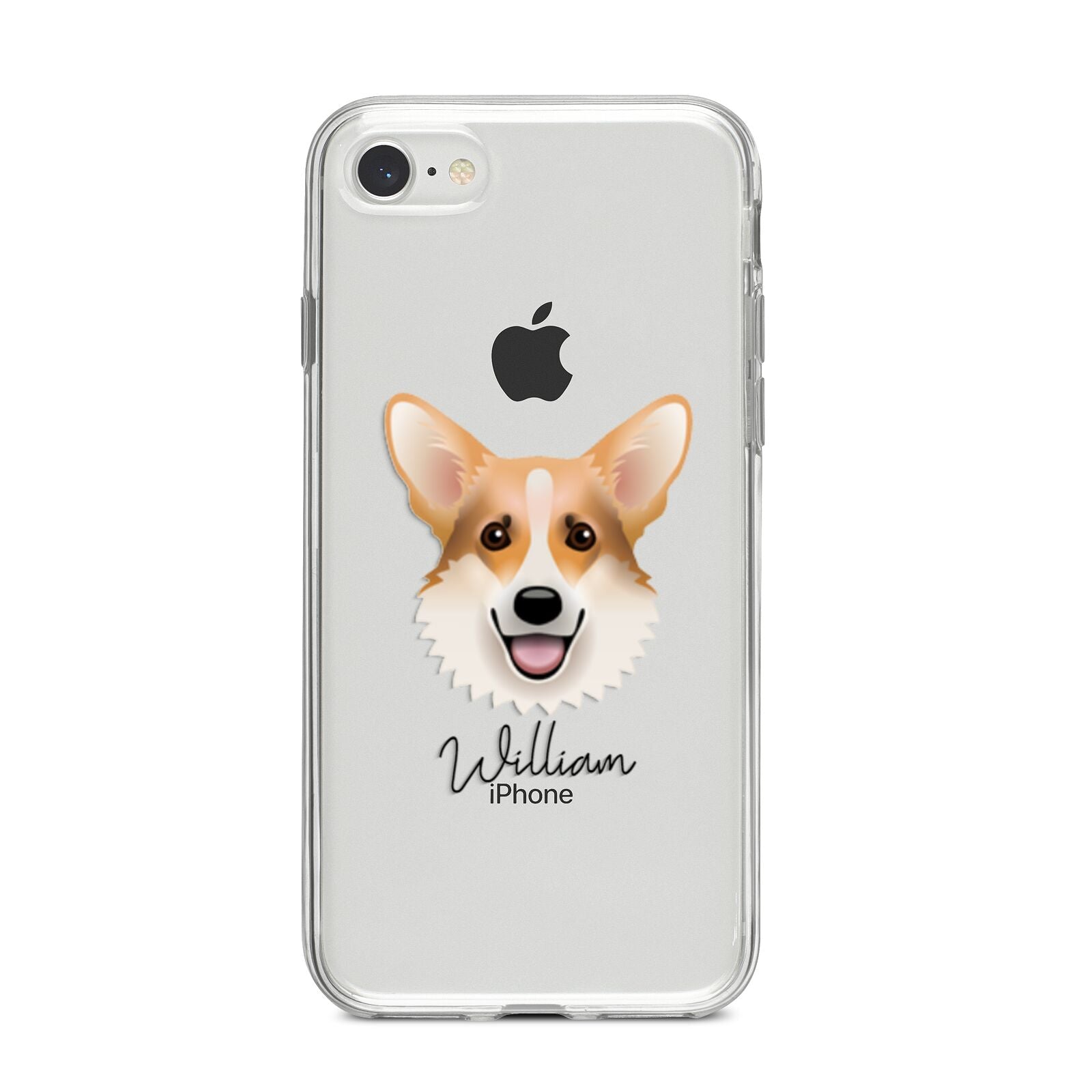 Corgi Personalised iPhone 8 Bumper Case on Silver iPhone