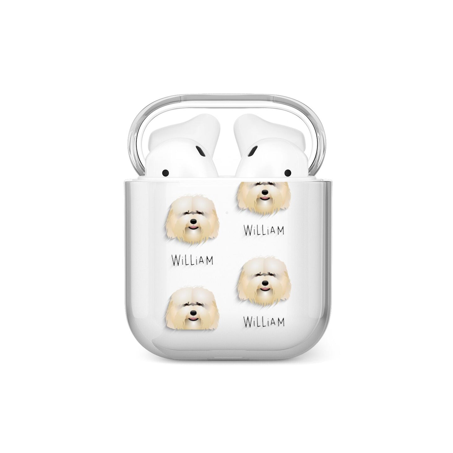 Coton De Tulear Icon with Name AirPods Case