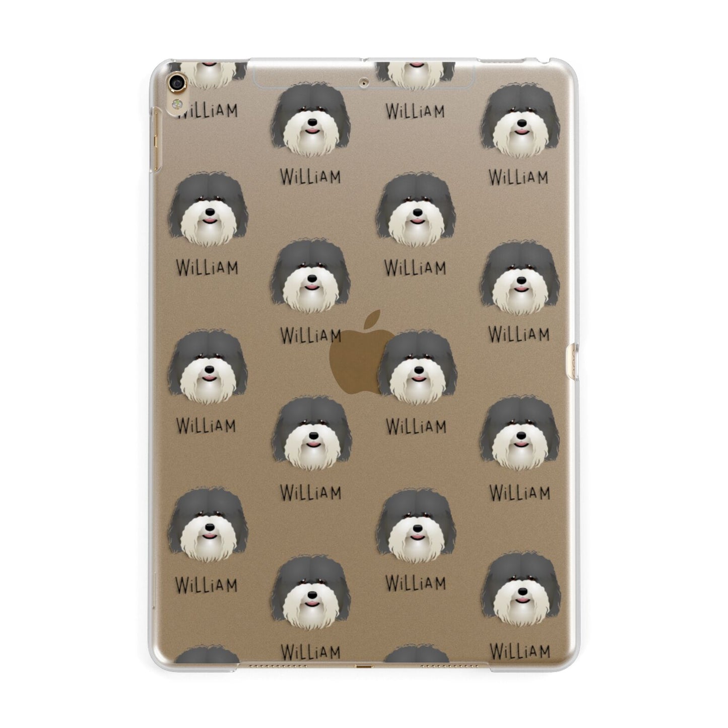 Coton De Tulear Icon with Name Apple iPad Gold Case