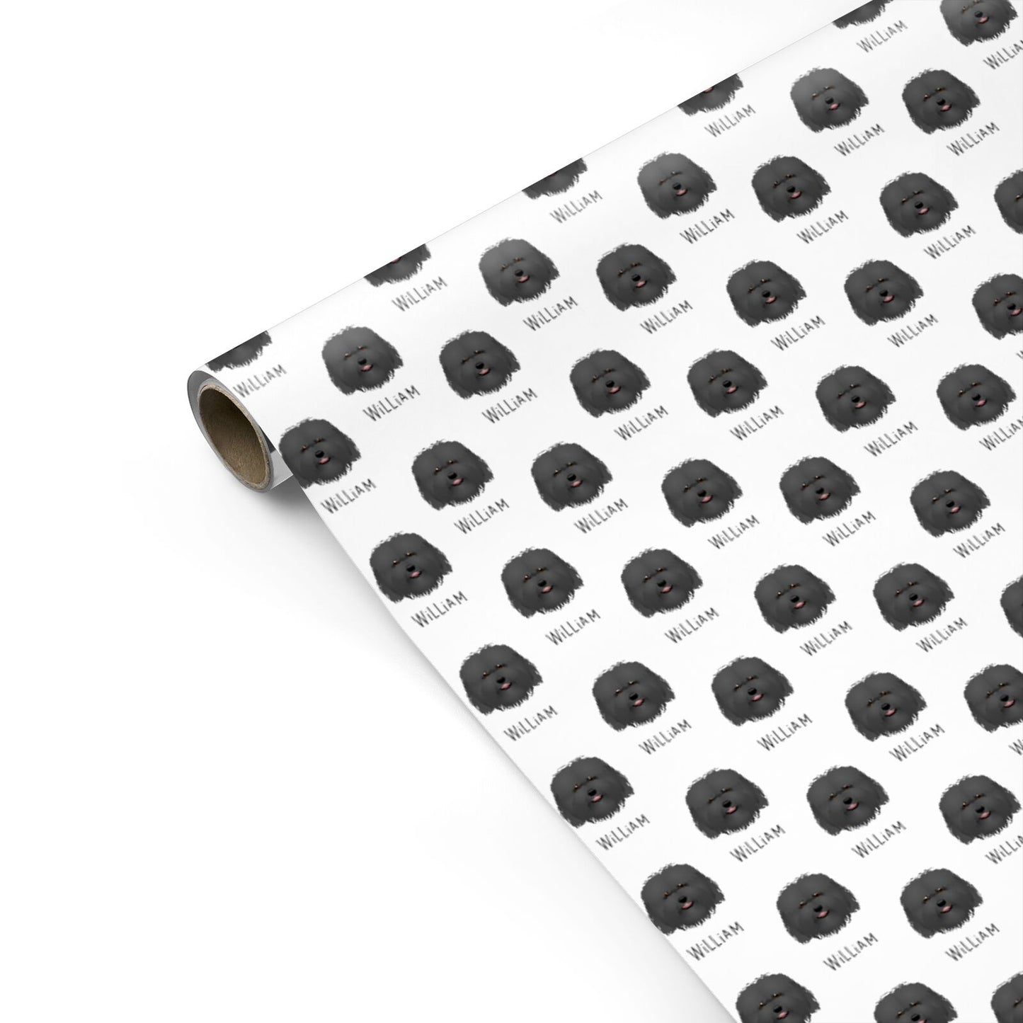 Coton De Tulear Icon with Name Personalised Gift Wrap